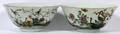 CHINESE ENAMELLED PORCELAIN BOWLS PAIR H 3