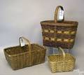 Three woven gathering baskets