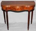 SHERATON MAHOGANY CONSOLECARD TABLE C 1870