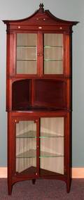 MAHOGANY CORNER CABINET H 86 L 29
