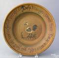 Pennsylvania or German redware charger 19th c