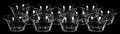 STEUBEN GLASS DESSERT BOWLS 12 DIA 4 12