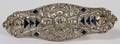 ART DECO 14 KT GOLD AND PLATNUM DIAMOND BROACH