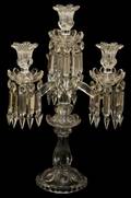 BACCARAT CRYSTAL THREELIGHT CANDELABRUM H 18