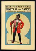LITHOGRAPH BRONX CHURCH HOUSEMINSTREL  DANCE