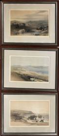 DAVID ROBERTS RA COLORED ETCHINGS 3 PCS