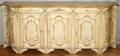 HAND PAINTED SIDEBOARD CARVED WOOD WHITE