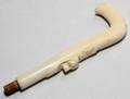 CARVED IVORY WALKING STICKPARASOL HANDLE
