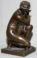 F BARBEDIENNE FOUNDEUR BRONZE SCULPTURE NUDE