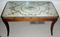 JOHN WIDDICOMB DECORATED MAHOGANY COFFEE TABLE