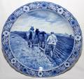 DELFT CERAMIC CHARGER AFTER ANTON MAUVE