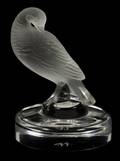 LALIQUE CRYSTAL BIRD FIGURAL RING DISH H 3