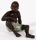 AUSTRIAN COLD PAINTED BRONZE SEATED BLACKBOY