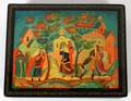 RUSSIAN LACQUER BOX SIGNED W 7