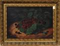 OIL ON CANVAS STILL LIFE OF CHERRIES 1893