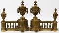 FRENCH BRONZE ANDIRONS 19TH CENTURY PAIR