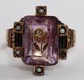 ANTIQUE AMETHYST 14KT GOLD RING