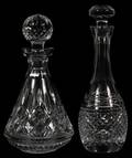 WATERFORD CRYSTAL DECANTERS TWO H 11  10