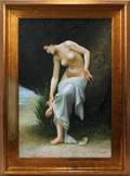 R DENIRO OIL ON CANVAS CLASSICAL STYLE BATHER