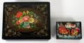 RUSSIAN LACQUER BOXES SIGNED TWO 5W  2 34