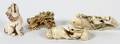 JAPANESE CARVED IVORY NETSUKE FOUR