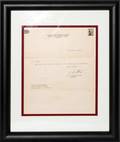 GEORGE S PATTON SIGNED LETTER 1945 2 PCS