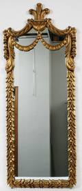 GILT WOOD MIRROR H 71 W 28