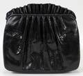 JUDITH LEIBER BLACK LIZARDSKIN HANDBAG W 7