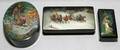 RUSSIAN LACQUER BOXES THREE L 46 14