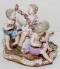 MEISSEN PORCELAIN CHILDREN GATHERING FLOWERS