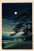 KAWASE BUNJIRO HASUI WOODBLOCK COASTLINE SCENE