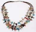 ZUNI FOURSTRAND FETISH NECKLACE L 24
