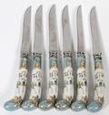 SHEFFIELD ENGLISH PORCELAIN STEAK KNIVES 6