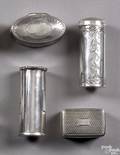 Four silver nutmeg graters 18171836