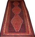 SOUTH AMERICAN WOOL WOVEN RUG C 1900 9 X 4