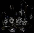 SWAROVSKI CRYSTAL SNOWFLAKE DECORATIONS 8 PCS