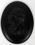 WEDGWOOD BLACK BASALT BEETHOVEN MEDALLION H 4