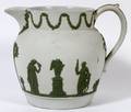 WEDGWOOD GREEN AND WHITE PORCELAIN PITCHER