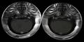 LALIQUE CRYSTAL LION MASK DISHES 2 DIA 5 34