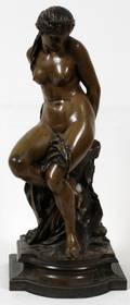 ALEXANDRE SCHOENWERK BRONZE SCULPTURE FEMALE