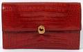 RED CROCODILE SHOULDER BAG MID 20TH C