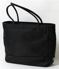 PRADA BLACK NYLON HAND BAG W 11