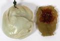 CHINESE CARVED JADE BROOCHES TWO