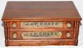 J P COATS ANTIQUE WOOD SPOOL CABINET 8 34H