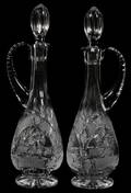 CZECHOSLOVAKIAN CUT CRYSTAL DECANTERS 2