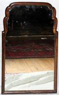 QUEEN ANNE STYLE WALNUT MIRROR 18TH C 27