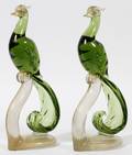 VENETIAN GLASS BIRDS PAIR H 12