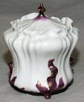 RS PRUSSIA PORCELAIN BISCUIT BARREL C1900 7H