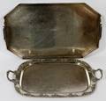 HOMAN SHEFFIELD SILVER PLATE TRAYS L 24 19