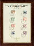 GERMAN OLYMPIC STAMPS 1936 EIGHT H 11 W 8